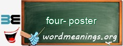 WordMeaning blackboard for four-poster